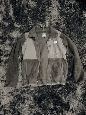 The North Face Black Fleece Zip Jacket with Quilted Chest